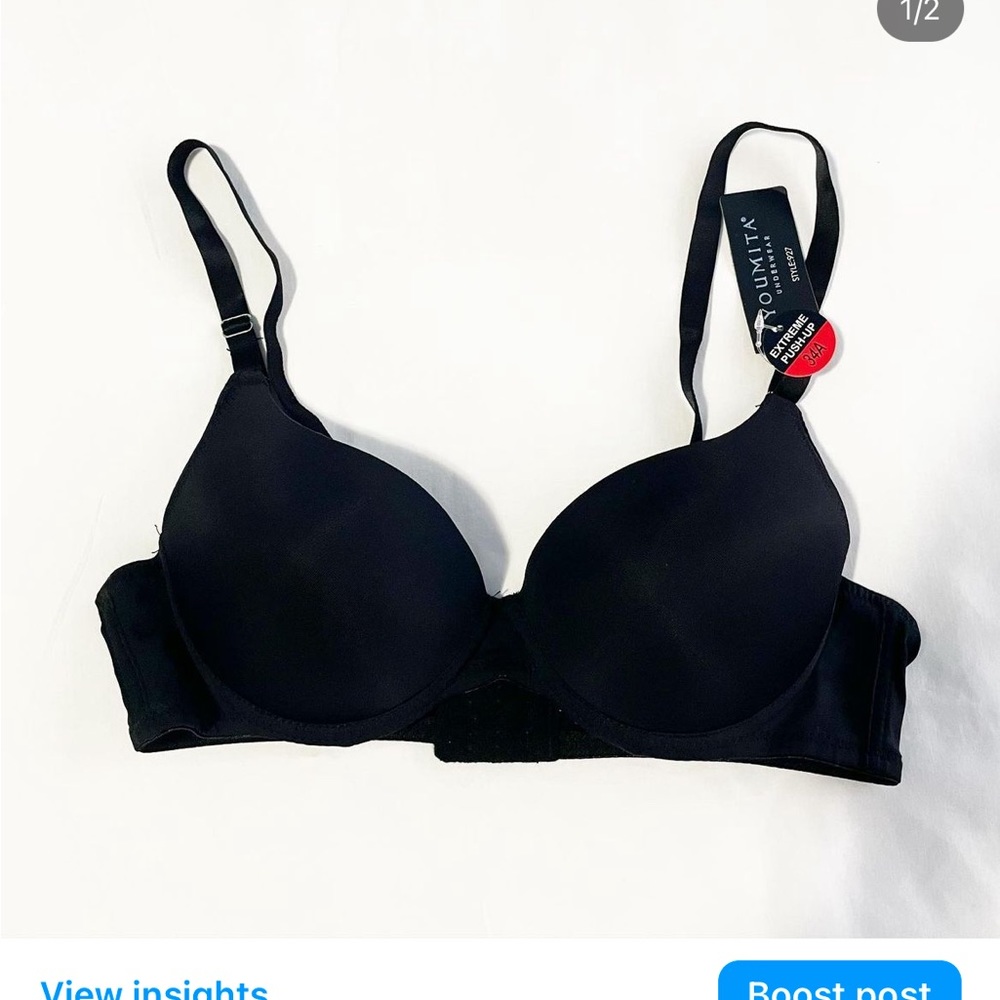 Black push up bra